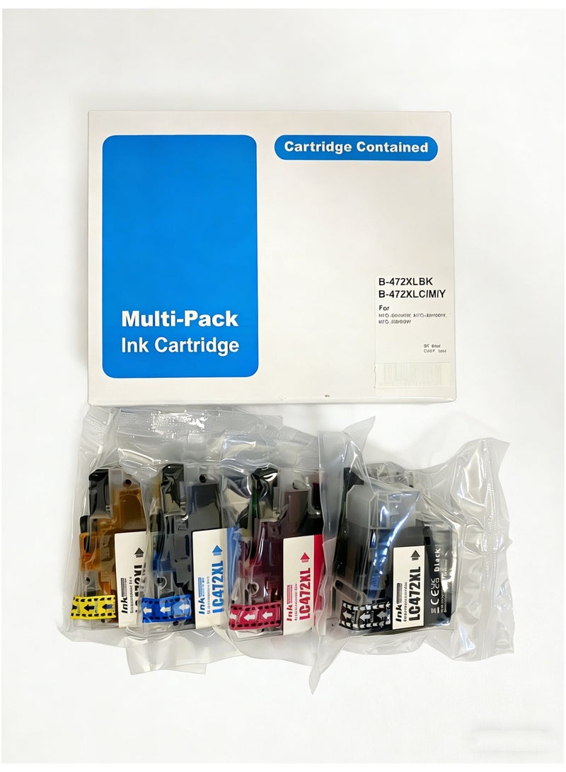 LC472XL LC472XL ink cartridge Compatible for Brother LC472XL LC 472 for Brother MFC-J2340DW MFC-J3540DW MFC-J3940DW Printer（4pk） - Image 1